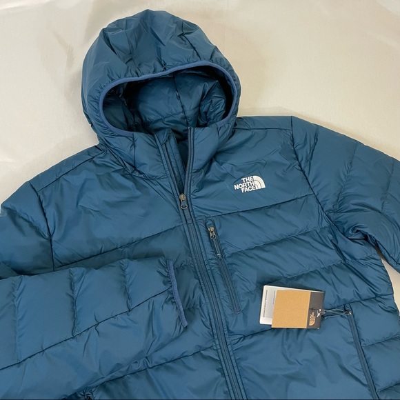 The North Face Other - The North Face Mens XL Aconcagua 2 Hoodie Down Puffer Blue Full Zip Jacket 550